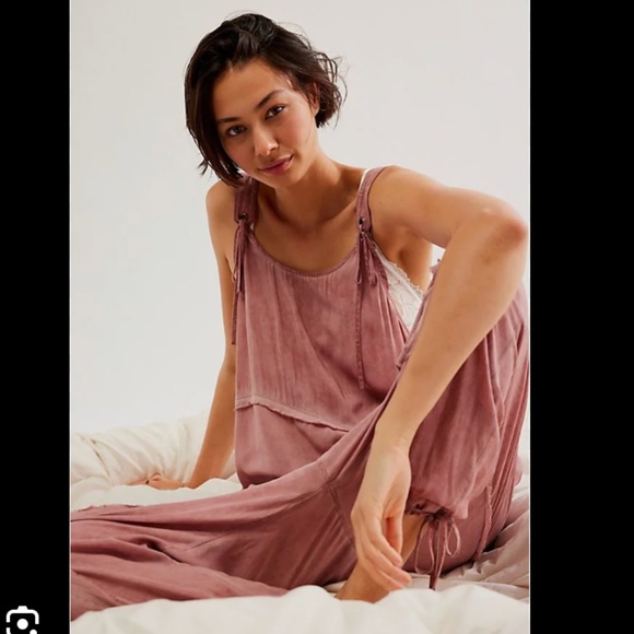 Free People Pants - FP Fine Arts Intimatley Rose Mauve Boho Cottage Core Slouch Lightweight Beach XS